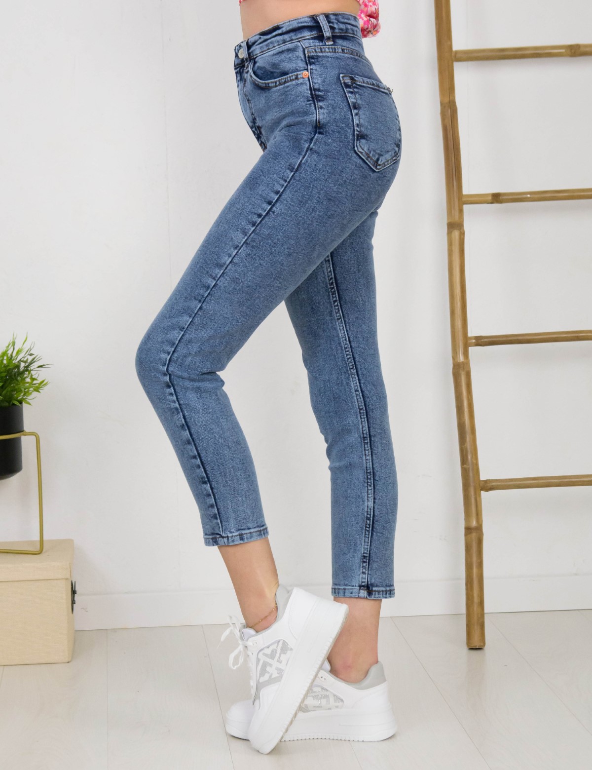  Γυναικείο μπλε τζιν παντελόνι Skinny Fit ML223 2025